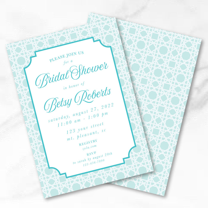 Rattan Shower Invitations