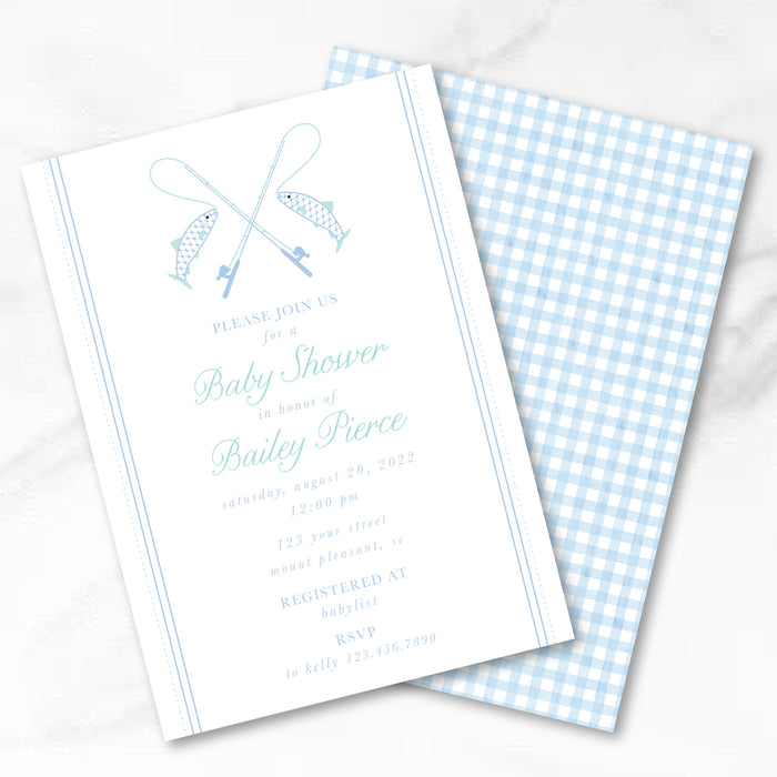 Fishing Pole Shower Invitations