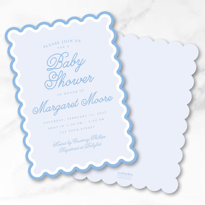 Scallop Edge Shower Invitations