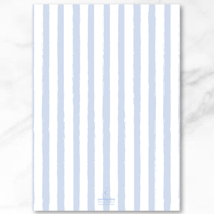 Blue Border Birth Announcement