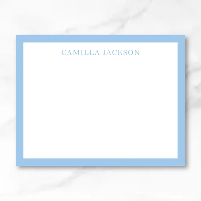 Charleston Toile Blue Monochrome Stationery