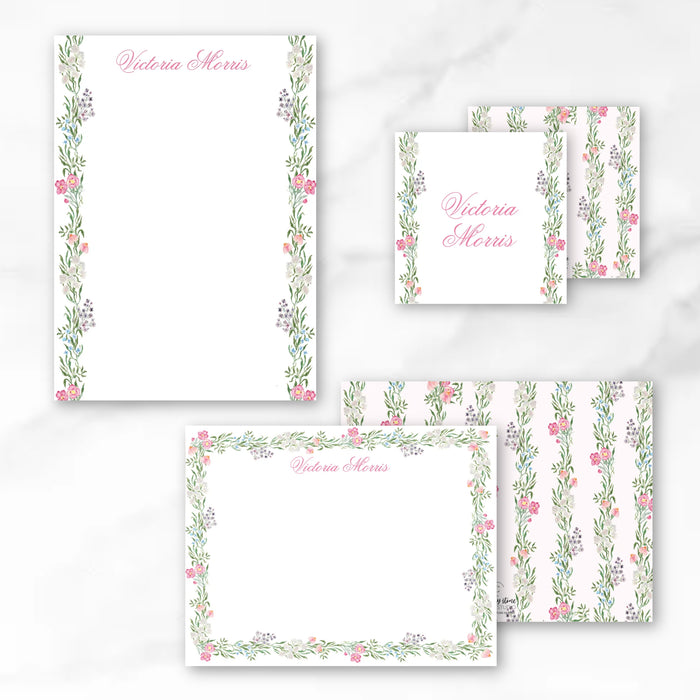 Spring Floral Vine Stationery Bundle