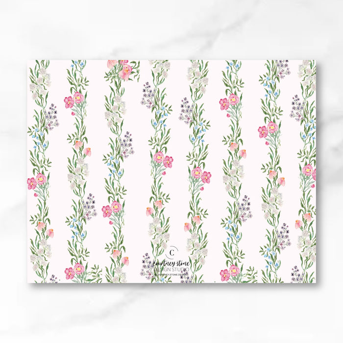 Spring Floral Vine Stationery Bundle