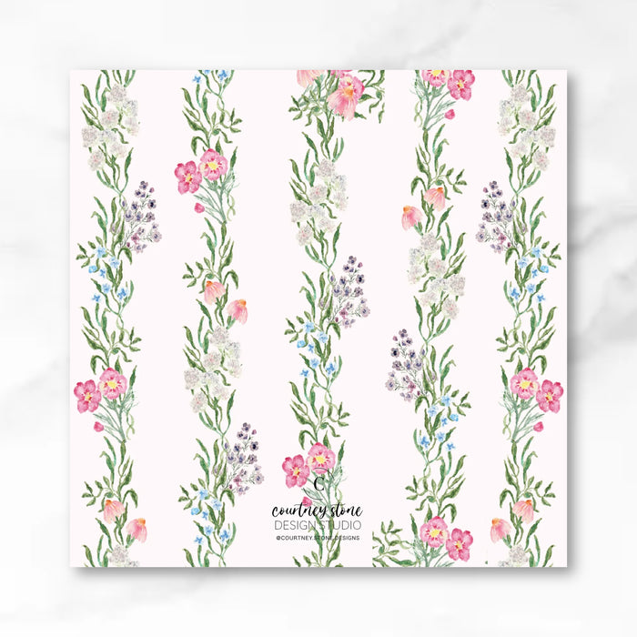 Spring Floral Vine Calling Card