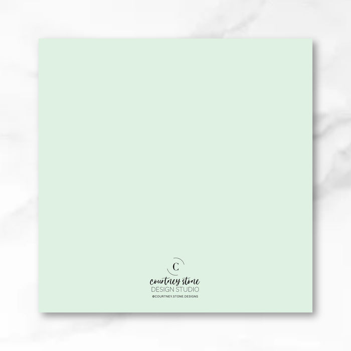 Green Scallop Trim Stationery Bundle