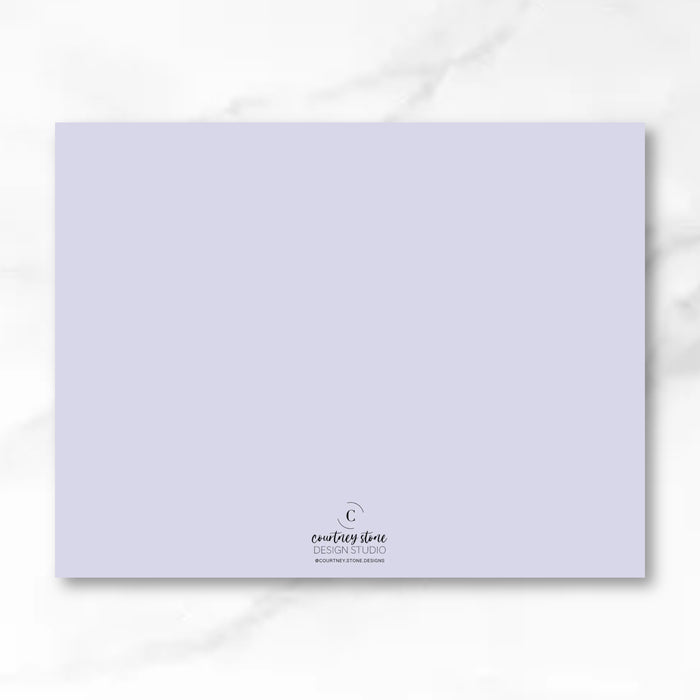 Lavender Hydrangea Stationery