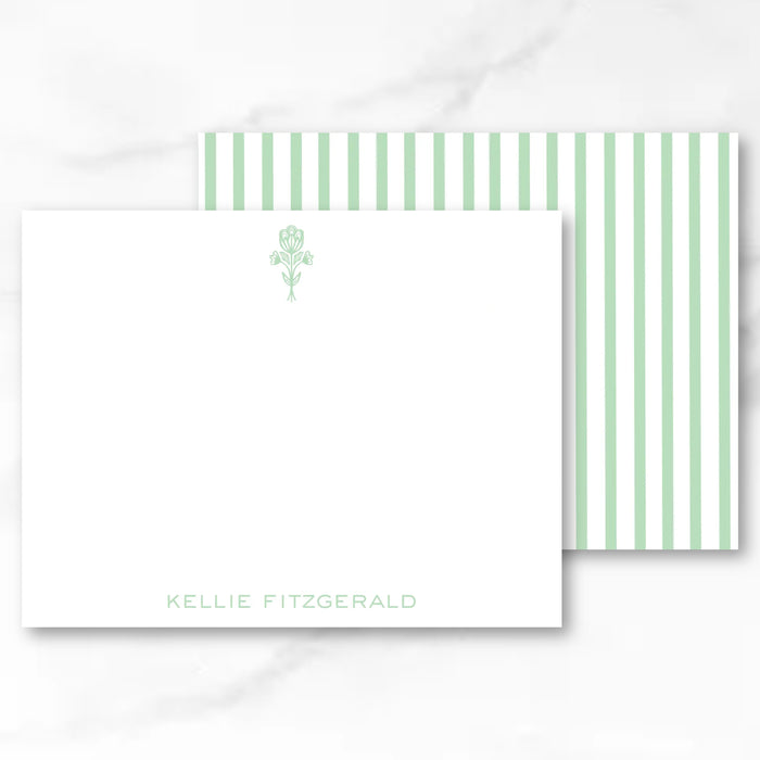 Kellie Floral Block Print Stationery