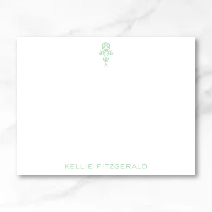 Kellie Floral Block Print Stationery