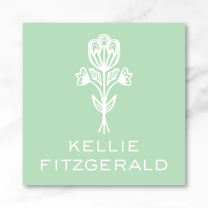 Kellie Floral Block Print Calling Card