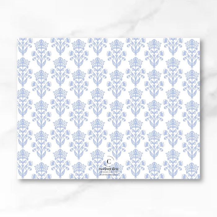 Madison Blue Block Print Stationery