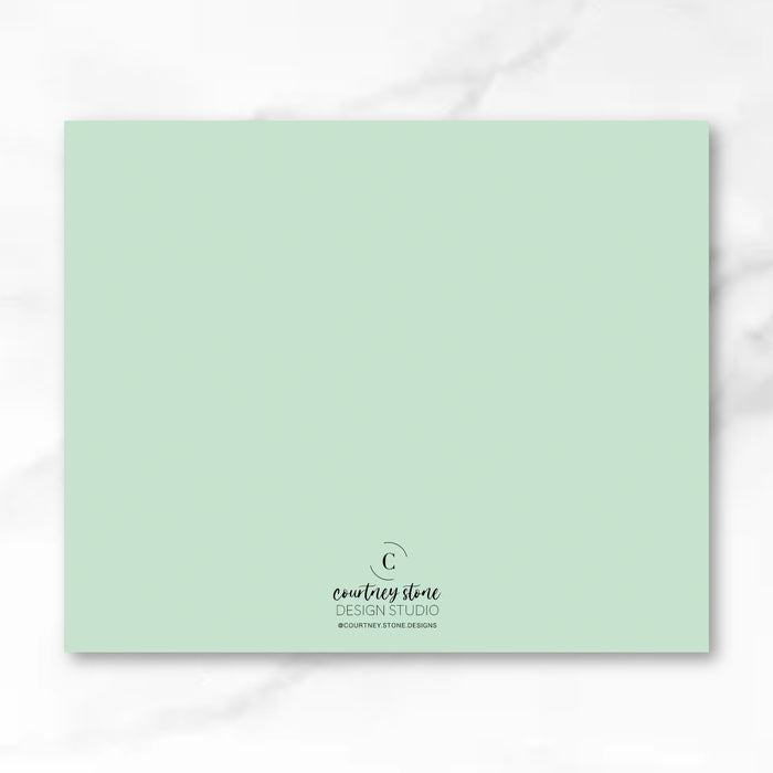 Green Ombre Wave Calling Card