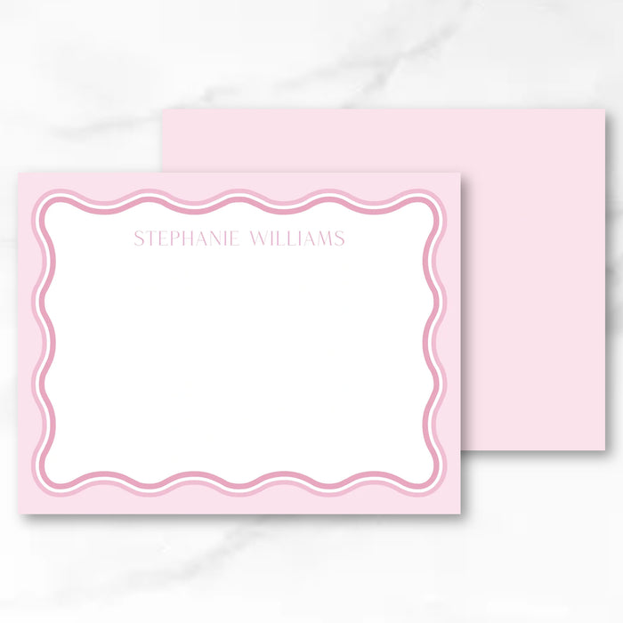 Pink Ombre Wave Stationery