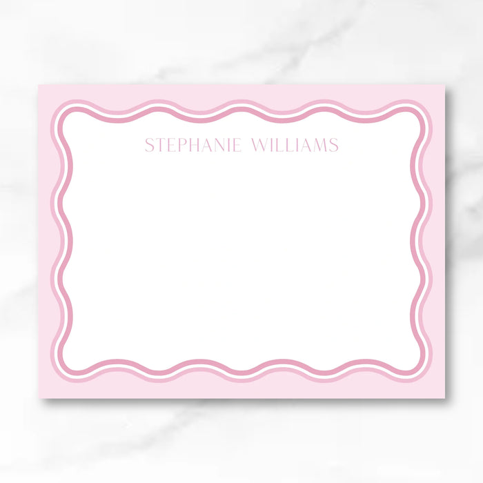 Pink Ombre Wave Stationery