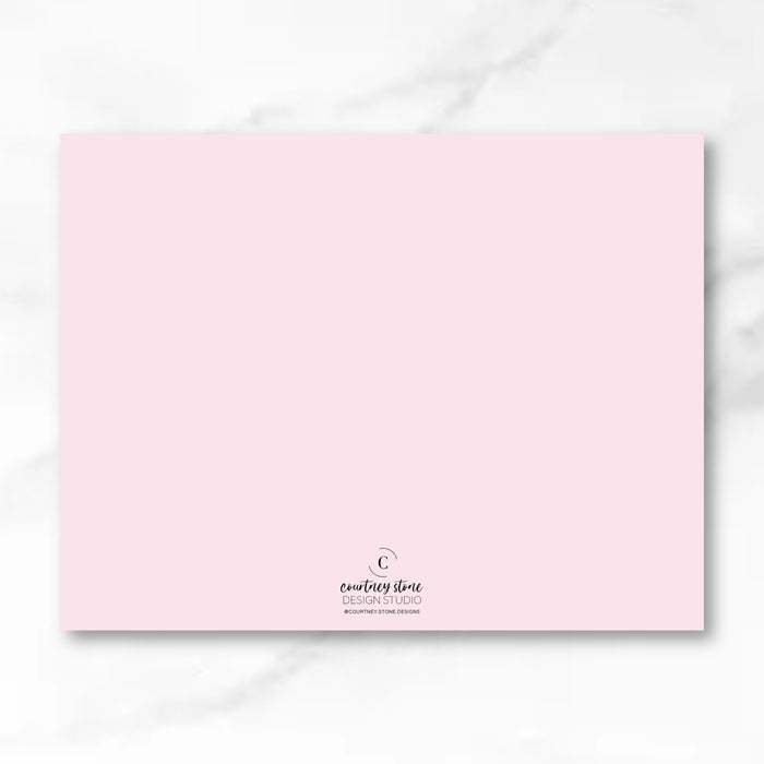 Pink Ombre Wave Stationery