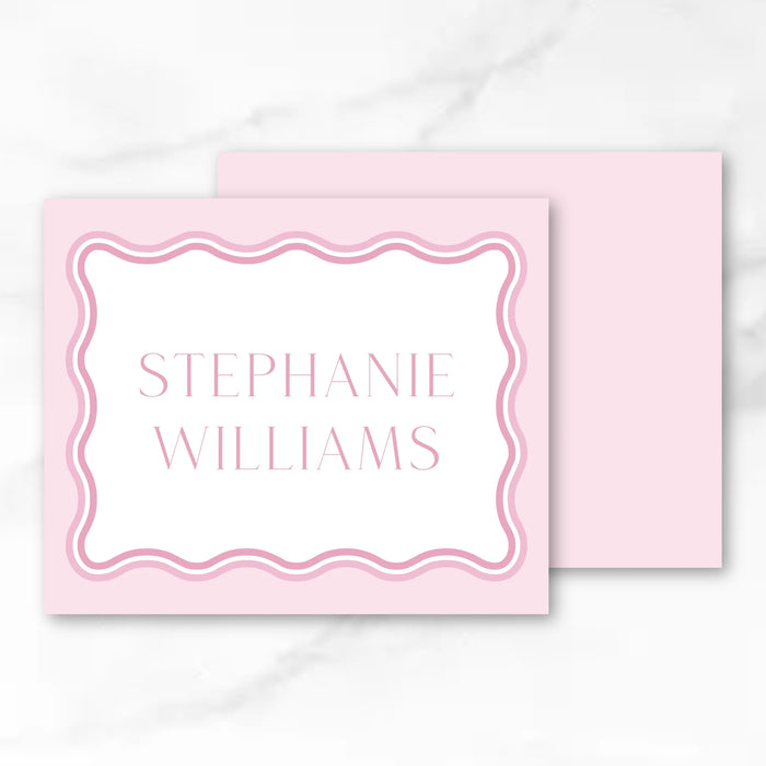 Pink Ombre Wave Calling Card