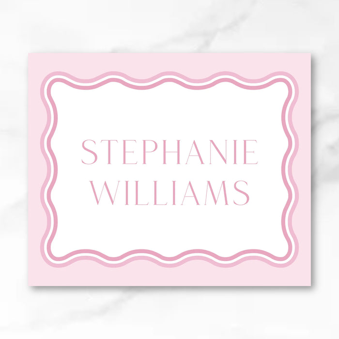 Pink Ombre Wave Calling Card