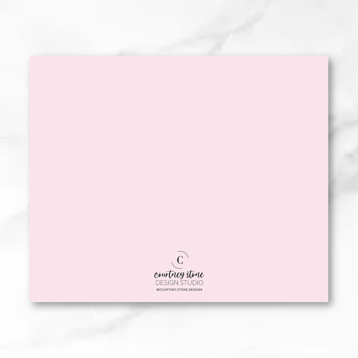 Pink Ombre Wave Calling Card