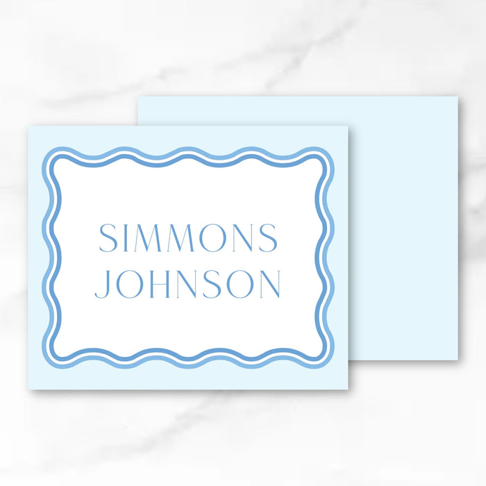 Blue Ombre Wave Calling Card