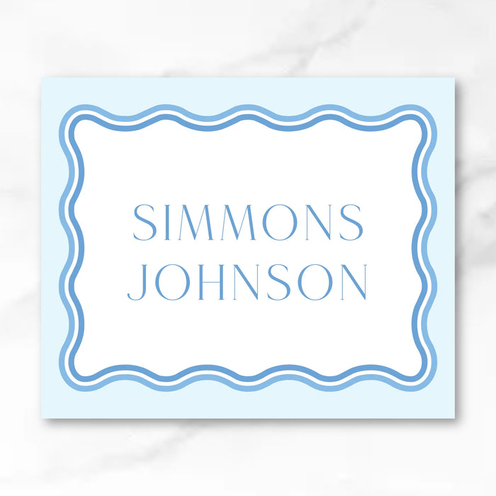 Blue Ombre Wave Calling Card