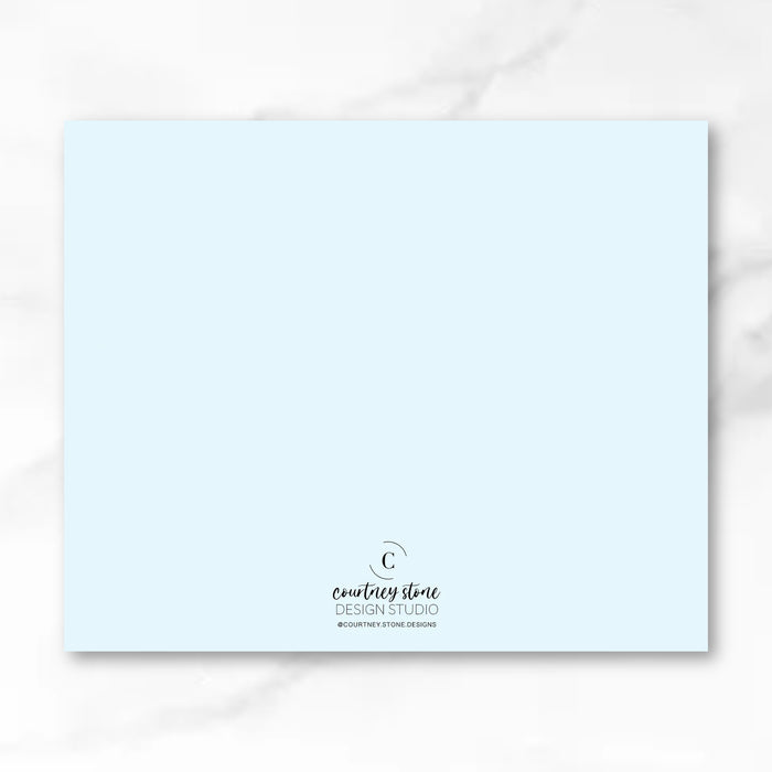 Blue Ombre Wave Calling Card