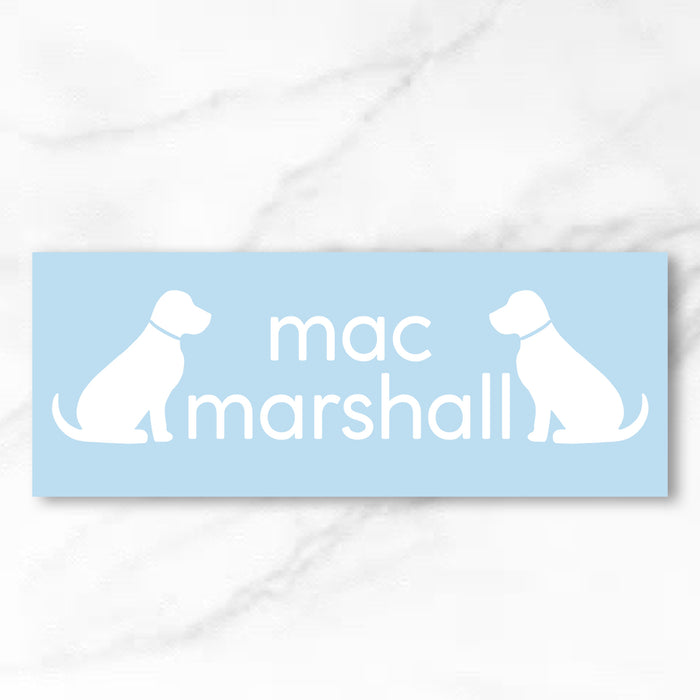 Vinyl Name Labels - Dog Silhouette