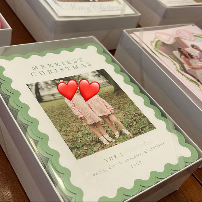 Scallop Trim Cut-Out New Years/Valentines Card