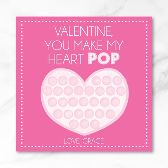 Pop It - Pink - Printed Valentine