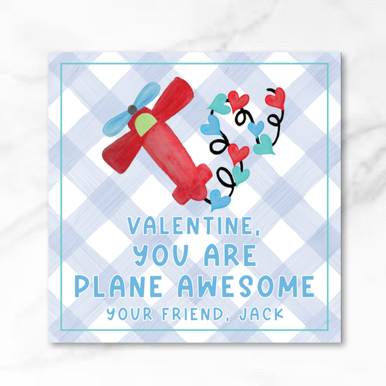 Airplane - Printed Valentine