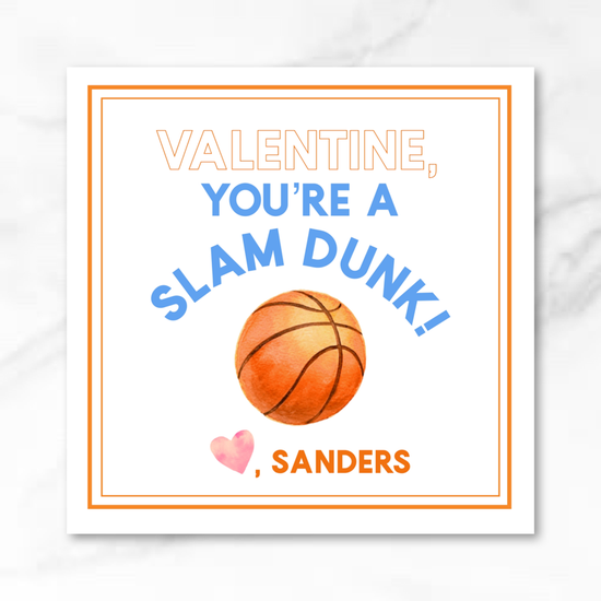 Basketball - Printed Valentine