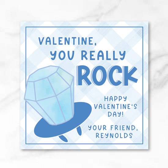 Ring Pop - Blue - Printed Valentine