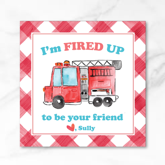 Firetruck - Printed Valentine