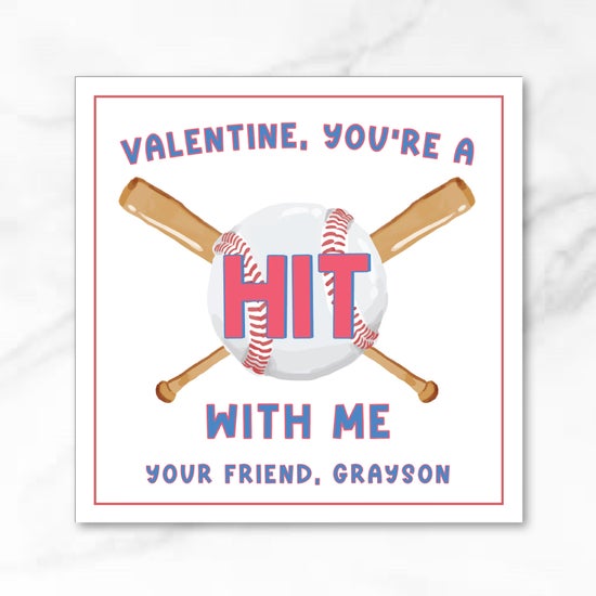 Baseball - Printed Valentine