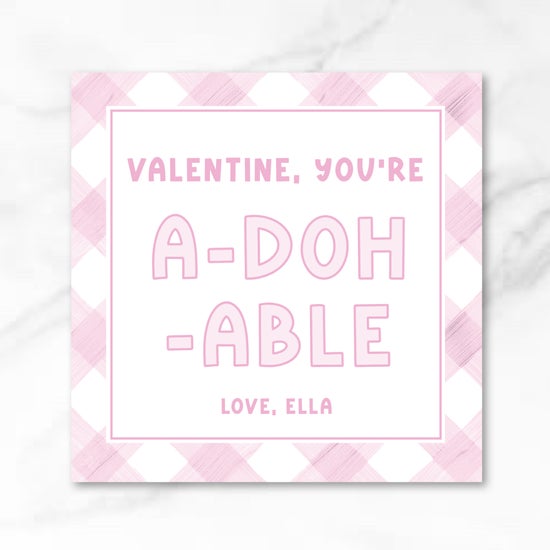 A-Doh-Able - Pink - Printed Valentine