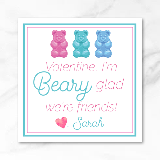 Gummy Bear - Printed Valentine