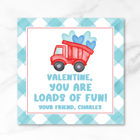 Dump Truck - Printed Valentine