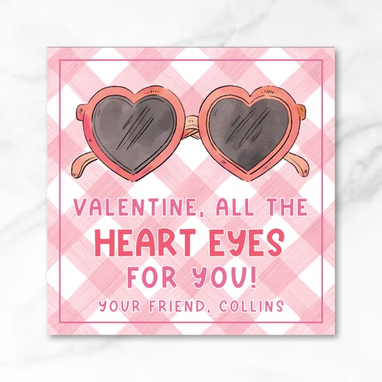 Heart Glasses - Red - Printed Valentine